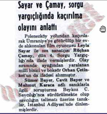 Polenezköy'de gizemli kaçırma!: 40 yıl önce gündemi meşgul eden Leyla Sayar ve Rüçhan Çamay, silahlı üç kişi tarafından kaçırılma hikayesi