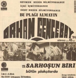 Sarhoşun Biri plak reklamı